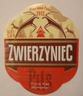 ETYKIETA - ZWIERZYNIEC - Piwo Jasne Pełne 1912 rok