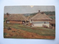 M. KRZYCKI W WIEJSKIM ZAŚCIANKU przedwojenna POCZTÓWKA