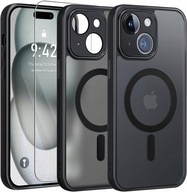 ETUI DO IPHONE 15 PLUS MAGSAFE PLECKI OBUDOWA ANTI-SHOCK MATT CASE + SZKŁO