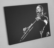 James Hetfield Metallica Rzeźbiony obraz na blasze... Grawerka Staloryt