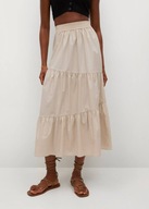 M A N G O spódnica maxi długa falbany cygańska rozkloszowana boho luźna y2k