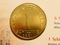 3A-32 Austria 2001 1 szyling schilling z zestawu menniczego