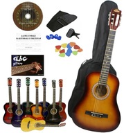 Gitara klasyczna dla dzieci 3/4 ZESTAW początkującego + Opcjonalne kolory