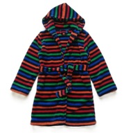 St.Bernard pluszowy szlafrok w paski 110/116 cm