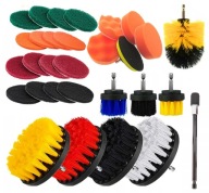 Szczotki do czyszczenia na wiertarkę 31 el, drut nylonowy, stal nierdzewna