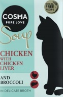 Cosma Soup Puszka, Filet z kurczaka z wątróbką drobiową i brokułami, 100g