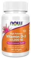 Now Foods witamina D3 10000 IU 240 softgels
