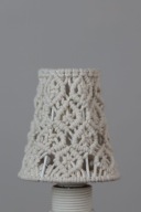 Abażur na lampkę, pleciony, rękodzieło, wzór diament, fi 10cm