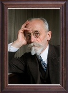 Obraz Karol Adamiecki portret w drewnianej ramie ze szkłem