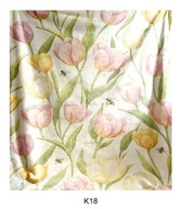 KOC PLUSZOWY 200X150CM WIOSNA KWIATY TULIPANY PASTELOWE K18