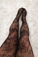 Rajstopy koronkowe VINTAGE aesthetic 90s LOLITA