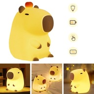 Lampka Nocna Capybara LED 1200 mAh – Miękka, Silikonowa, Urocze Zwierzątko