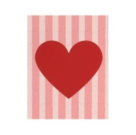 „Czerwone Serce” – Minimalistyczny Plakat w Stylu Vintage