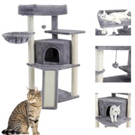 DRAPAK DLA KOTA WIEŻA LEGOWISKO DOMEK BUDKA WYSOKI CIĘŻKI SZARY STYL 40KG