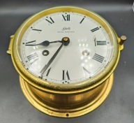 Oryginalny zegar okrętowy Schatz Royal Mariner z gongiem sprawny klucz kpl