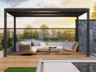 Pergola lamelowa tarasowa aluminiowa 3x4 dach manualny