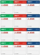 Naklejki na dyskietki Atari NOWE