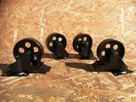 Kółka meblowe industrialne loft 7,6 cm hamulec