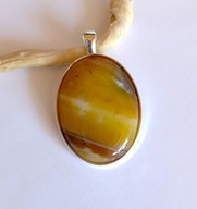 Wisior z naturalnym agatem pasiastym