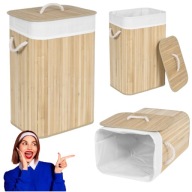 Kosz wolnostojący na pranie Gockowiak 80l beżowy, biały