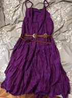 Soczyście fioletowa maxi długa sukienka na ramiączkach Cherokee 12