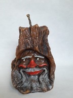 STARA RZEŹBIONA ŚWIECA RĘCZNIE WYKONANA