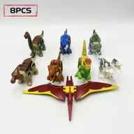 Klocki konstrukcyjne Świat dinozaurów zestaw 8szt różnych dinozaurów