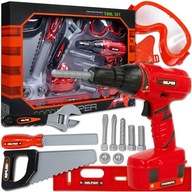 ZESTAW NARZĘDZI WARSZTAT WKRĘTARKA PIŁA PILNIK DLA DZIECI MAJSTERKOWICZ