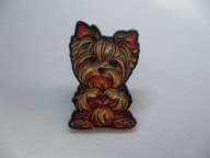 METALOWA EMALIOWANA PIN PRZYPINKA PIES PIESEK YORK