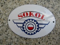 POLSKI MOTOCYKL SOKÓŁ EMALIOWANY SZYLD TABLICZKA