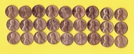 USA ZESTAW 1 CENT - 27 szt. monet