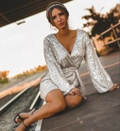 Sukienka Cekinowa Limitowana Edycja ZARA L 