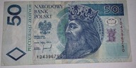 Banknot 50 zł 1994 seria YD