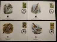 !! ZWIERZĘTA PTAKI WWF - BAHAMAS 1995 - 4 KOPERTY FDC - STAN BDB !