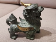 CHINY RZEŹBA BRĄZ SMOK