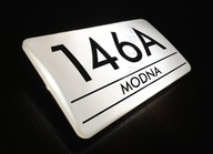 Nowoczesny PODŚWIETLANY numer domu tabliczka adresowa LED M3 modny dom