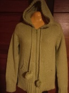 Sweter H & M 36 38 suwak kaptur limonka bluza