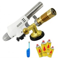 PALNIK GAZOWY CERAMICZNY PIEZO MOSIĘŻNY + GRATIS 4x GAZ ZESTAW DO LUTOWANIA