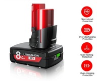 Akumulator bateria zamiennik Milwaukee M12 8.0Ah 12V 48-11-2402 48-11-2412