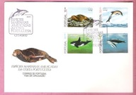 Portugalia 1983, FDC Porto, fauna morska, delfin, foka, orka, wieloryb