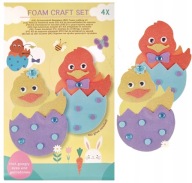 ZESTAW KREATYWNY FIGURKA PIANKOWA DLA DZIECI WIELKANOCNA KURCZACZKI ŚWIĘTA