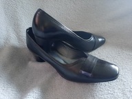 Buty damskie czółenka 37/G czarne, polskie, skóra