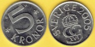 Szwecja 5 KORON 2005 r.