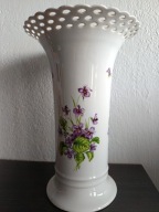 PORCELANOWY WAZON WALLENDORF Z AŻUROWYM KOŁNIERZEM