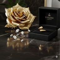 Pierścionek złoty unisex stal nierdzewna regulowany luksusowy