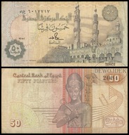 BNA - EGIPT 50 Piastrów 1992 seria 56 nr 6017717 # P58c # Podpis 18 # F/VF