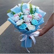 HELLO KITTY SZTUCZNE KWIATY BUKIET PREZENT NA WALENTYNKI 35 cm
