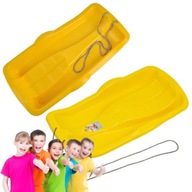 SANKI PLASTIKOWE ŚLIZGI MARMAT KAROL ŻÓŁTE NA ŚNIEG KULIG DLA DOROSŁYCH