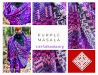 Ręcznie tkana chusta z wełny merynos - Purple Masala