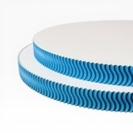 Podkład pod tort STYRODUR BIAŁY 36 cm - BOK Karbowany „Niebieska Fala 3D”